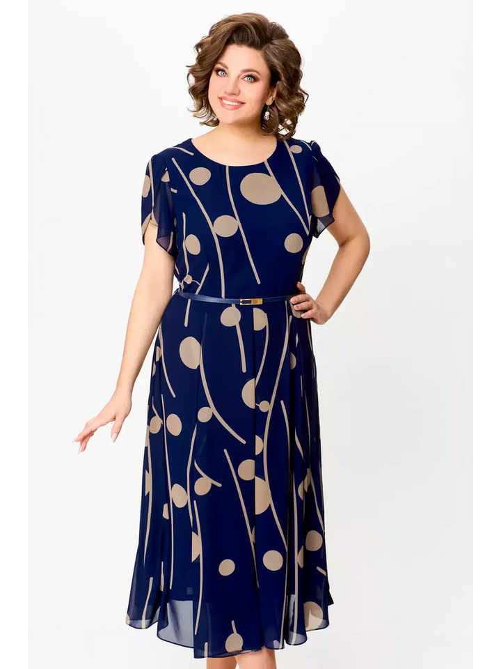 Anouk | Šik midi haljina od šifona s tekućom elegancijom
