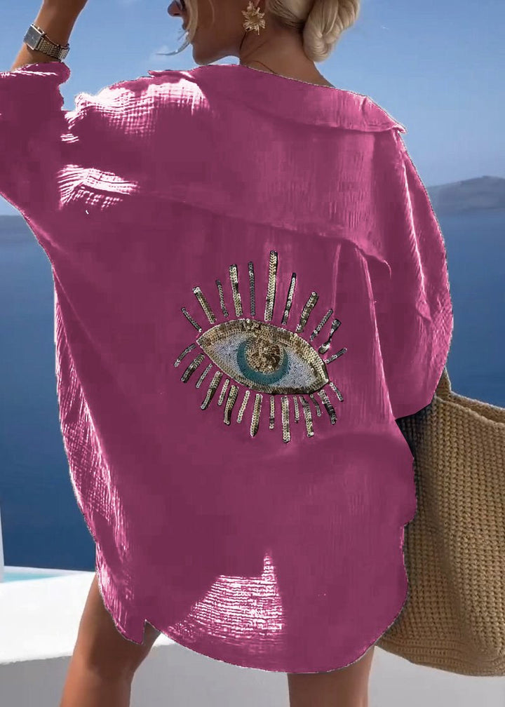 Sofie | Ženske Oversize Košulja s Izvezena Stražnjom Detail