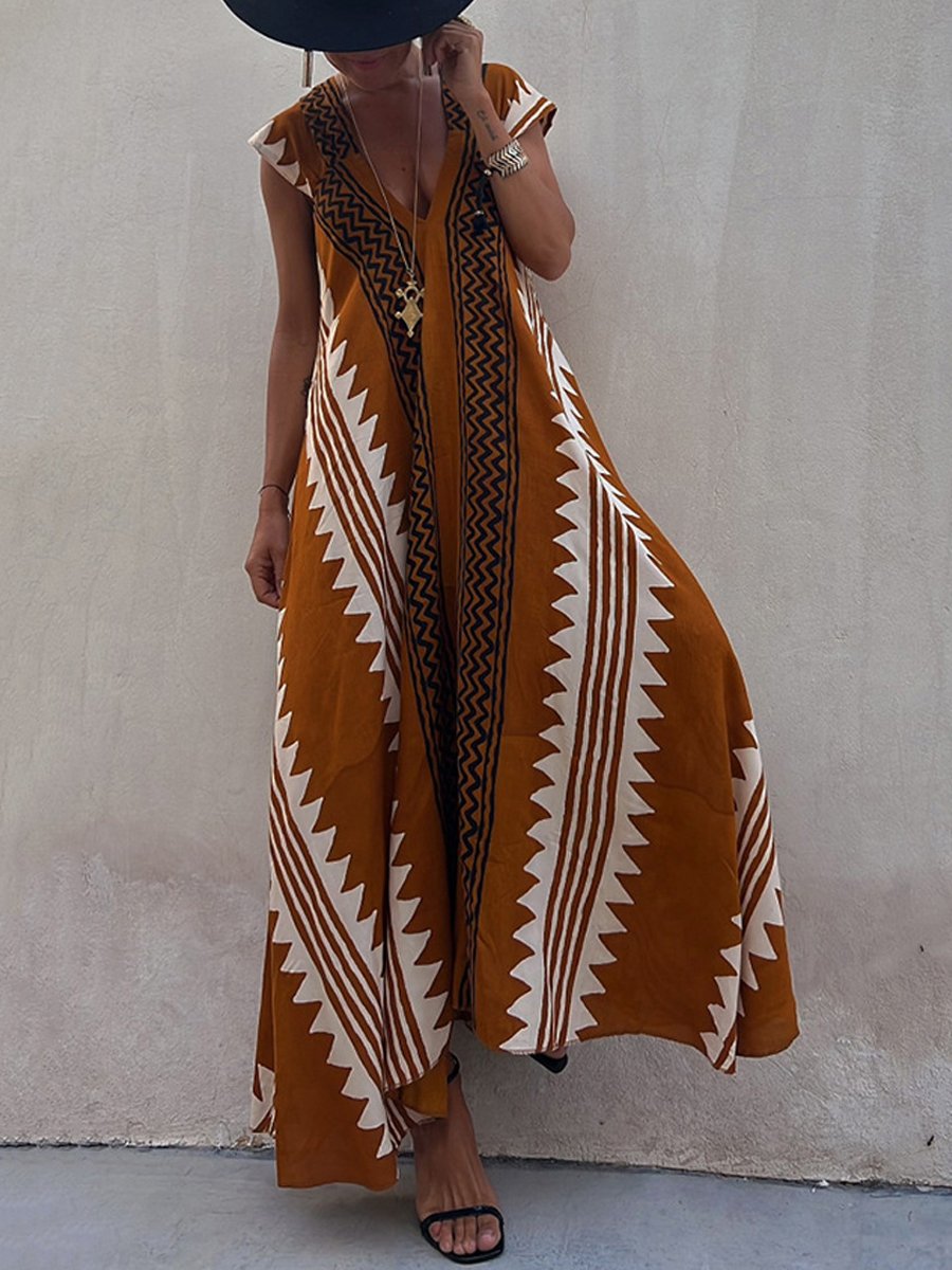 Boho™ | Bez rukava haljina s V-izrezom