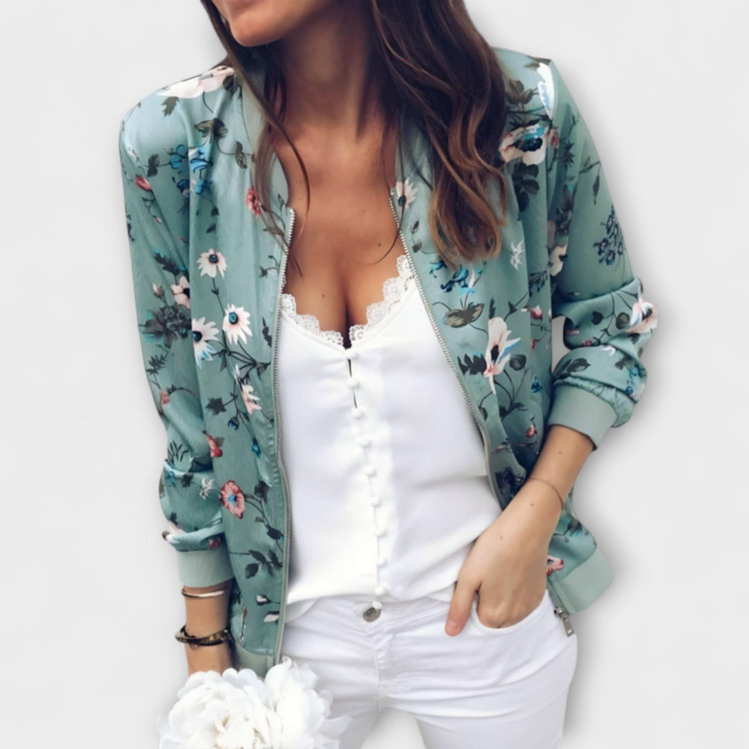 Andreia - Elegantni bomber s cvjetnim uzorkom
