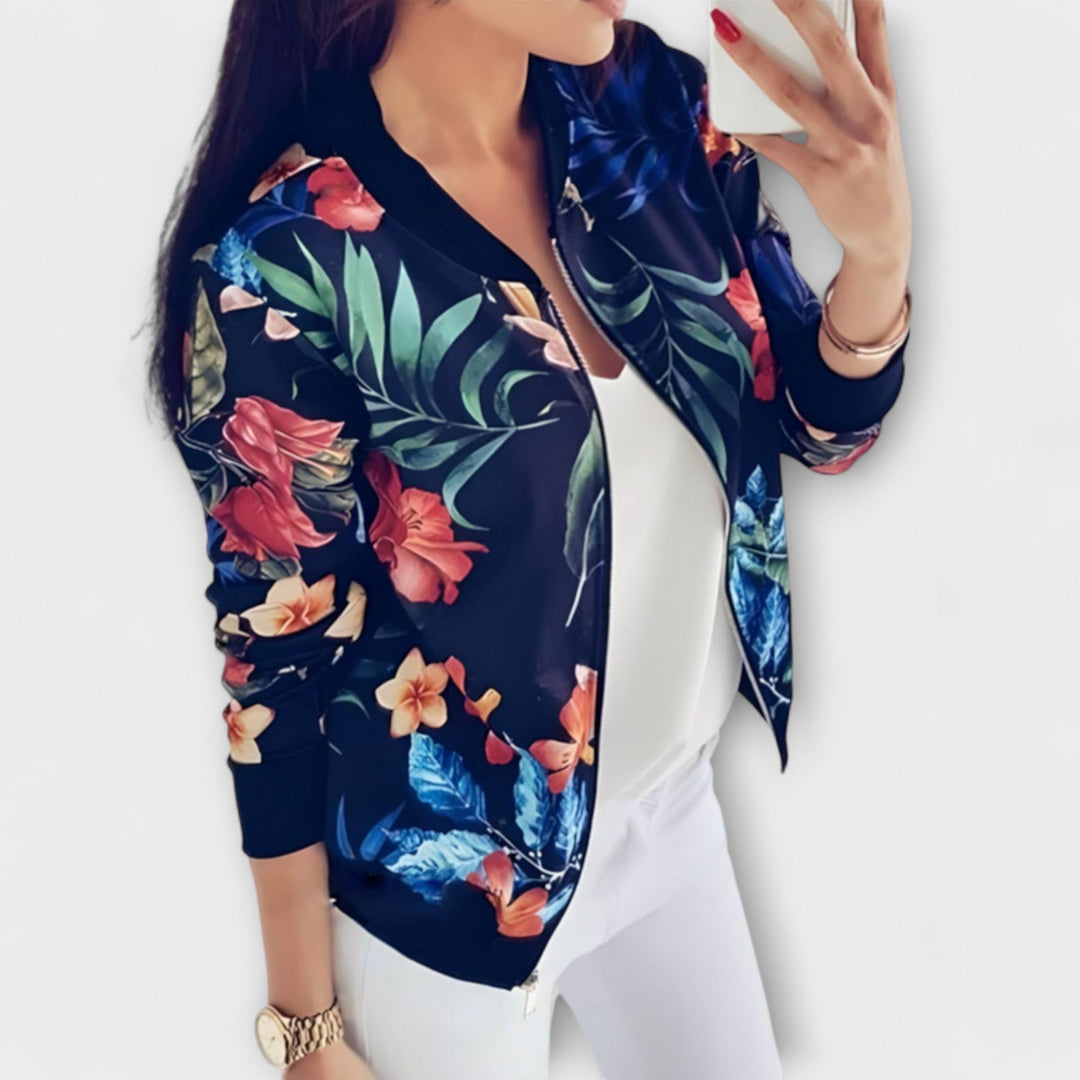 Andreia - Elegantni bomber s cvjetnim uzorkom
