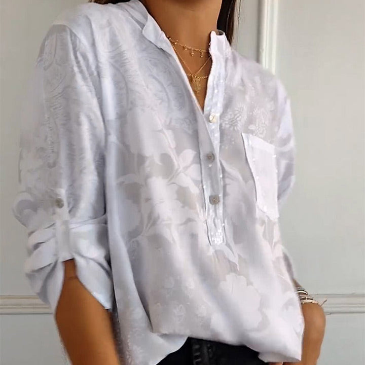Bubis® | Elegantna tiskana bluza s prednjom džepom